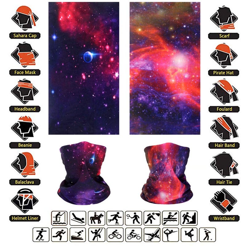 Cutewing Neck Gaiter Masks gators,10PCS Tube Scarf Seamless Face Covering,Ourdoor Face Mask Tube Bandanas Magic Headband UV Headwrap Balaclavas for Sports Workout Fitness - Image 2